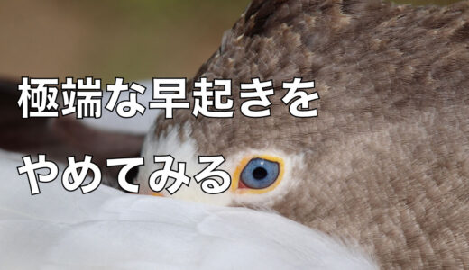 極端な早起き(午前3時起き)をやめてみる