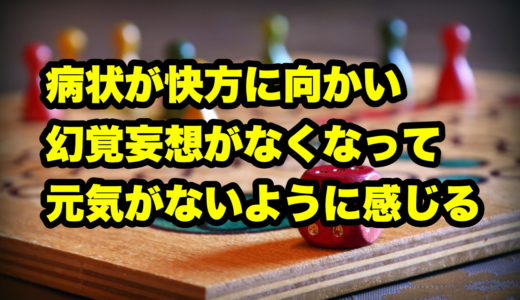 病状が快方に向かい幻覚妄想がなくなって元気が無いように感じる