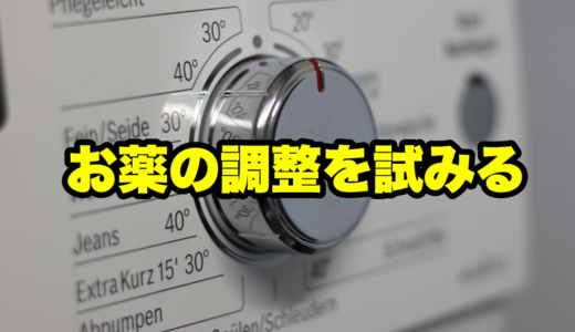 お薬の調整を試みる