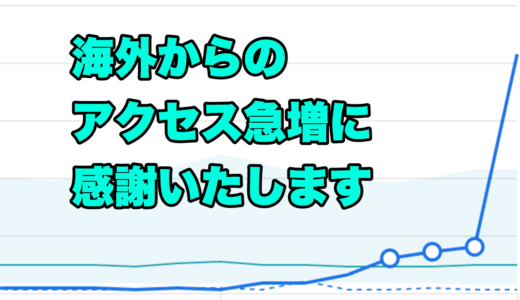 海外からのアクセス急増に感謝いたします